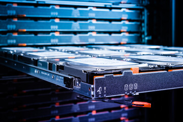 maintenance of hard drives inside data storage hosting center