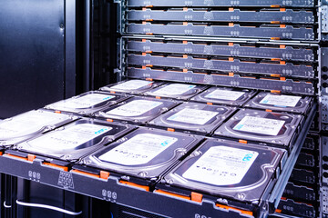 maintenance of hard drives inside data storage hosting center