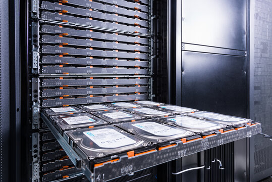 maintenance of hard drives inside data storage hosting center
