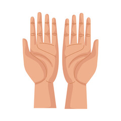 hands human protecting isolated icon