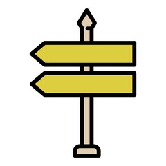 Sign board outdoor advertising icon. Outline sign board outdoor advertising vector icon for web design isolated on white background