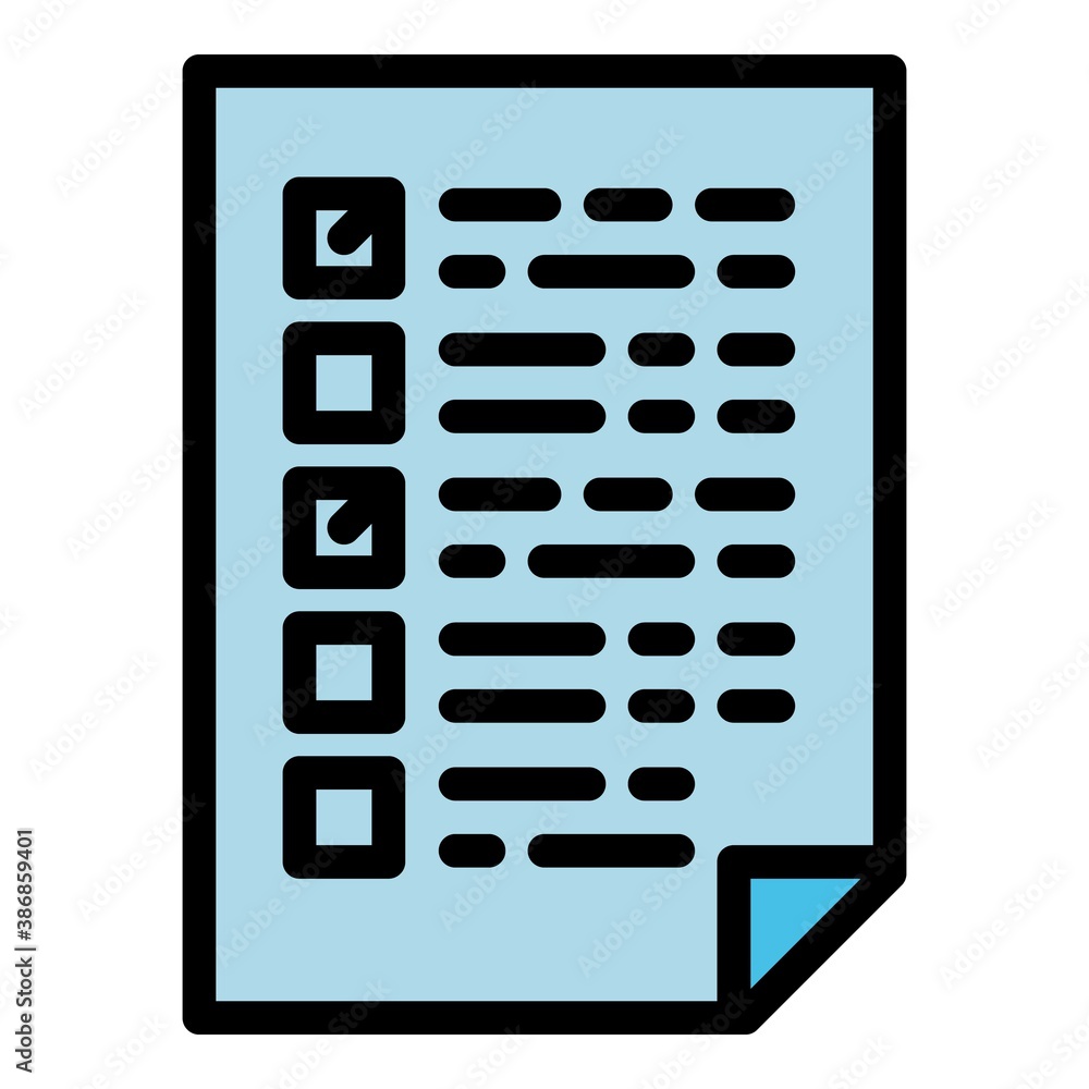 Poster forensic laboratory test paper icon. outline forensic laboratory test paper vector icon for web desi