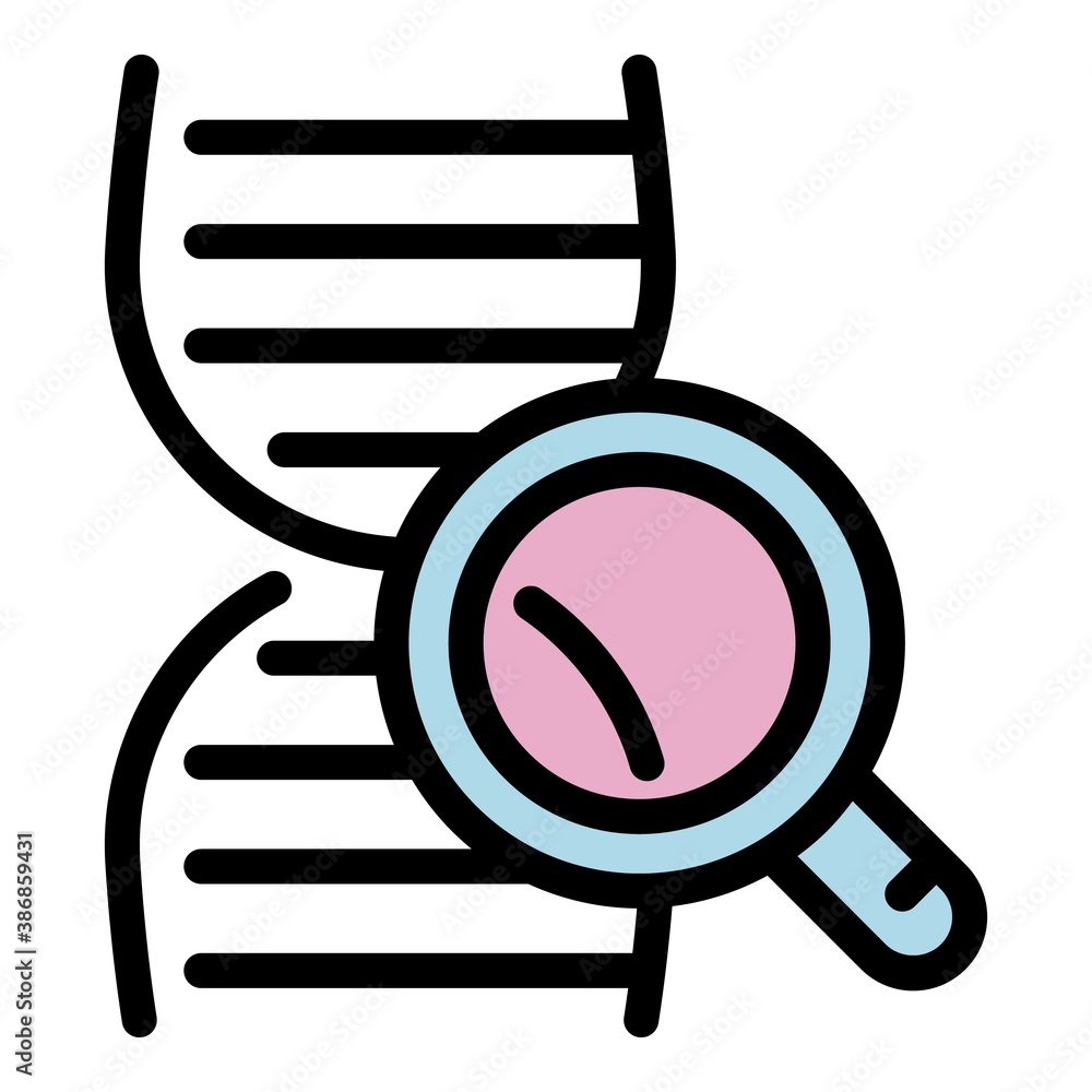 Poster forensic laboratory dna icon. outline forensic laboratory dna vector icon for web design isolated on