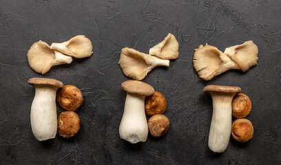 Mushrooms knolling concept