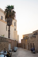 Bikes parked on Netiv HaMazalot st. in Old Jaffa, Israel.