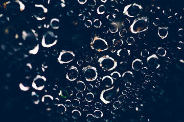 Blurred abstract image with raindrops. 