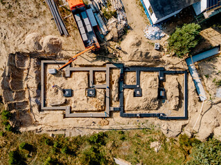 construction site aerial shots