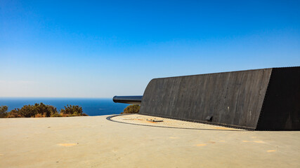 Fototapeta na wymiar Castillitos Battery in Spain. Tourist site