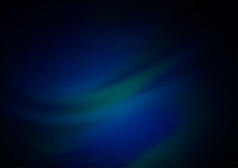 Dark BLUE vector blurred bright template.
