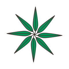 leafs plants nature circular decoration