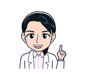 Young female doctor in a white lab coat