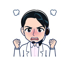 Young female doctor in a white lab coat