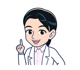 Young female doctor in a white lab coat