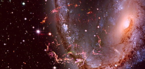 Nebula and stars in deep space. Elements of this image furnished by NASA