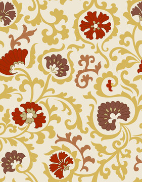 Jacobean Print Pattern Seamless, best design for celebrations, banners, wedding invitation card, fabric print.