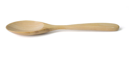 Wooden spoon isolated on white background with clipping path include