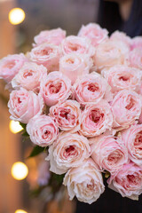 Flower composition. Macro photo. Wedding decor. A Beautiful bouquet of fresh spring flowers.