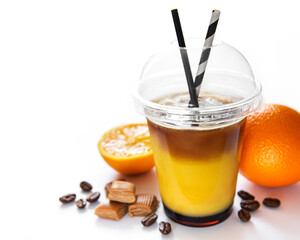 Orange and coffee cocktail