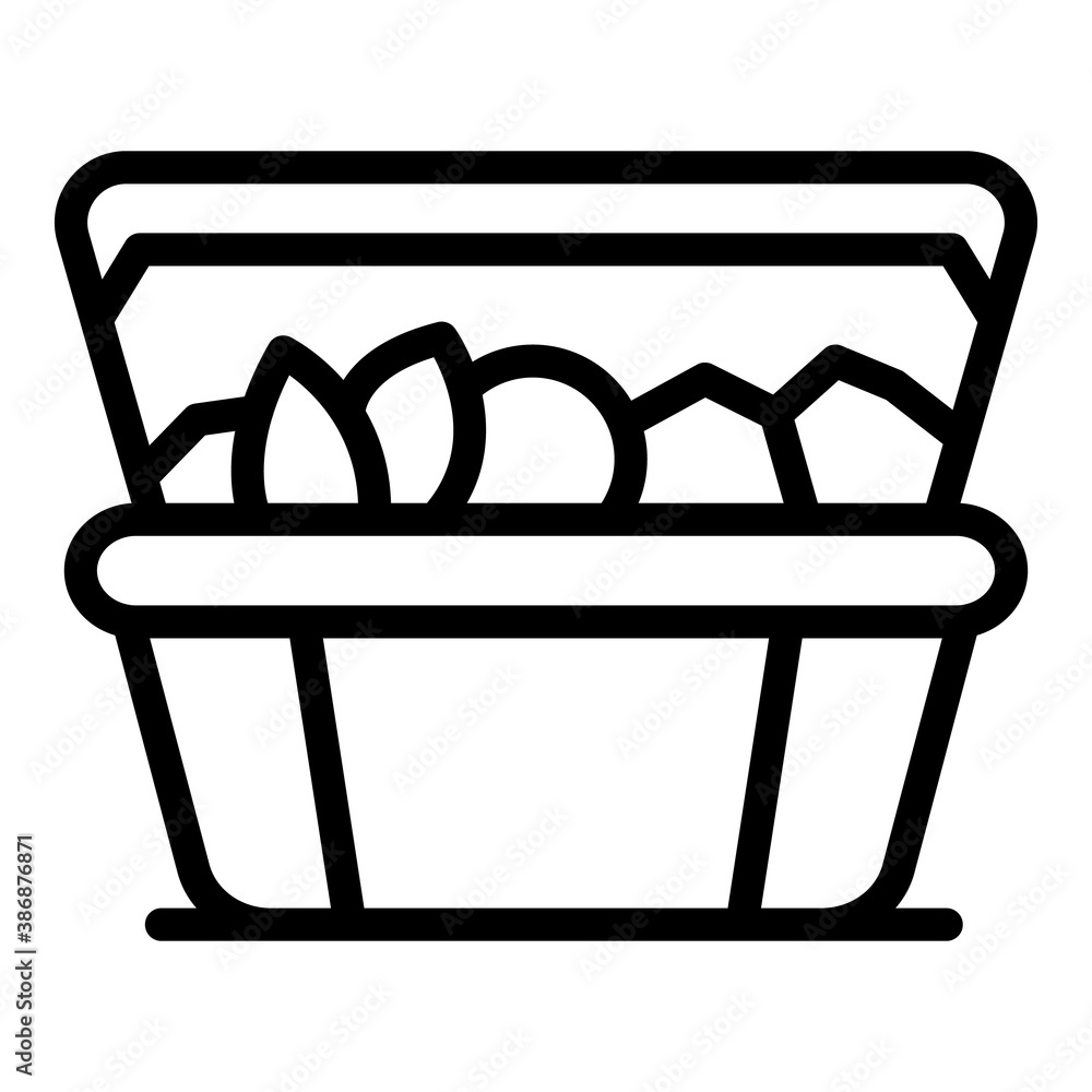 Poster lunch box icon. outline lunch box vector icon for web design isolated on white background