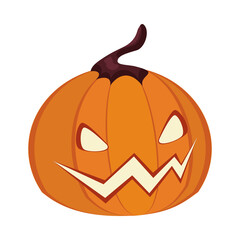 halloween pumpkin face lantern icon