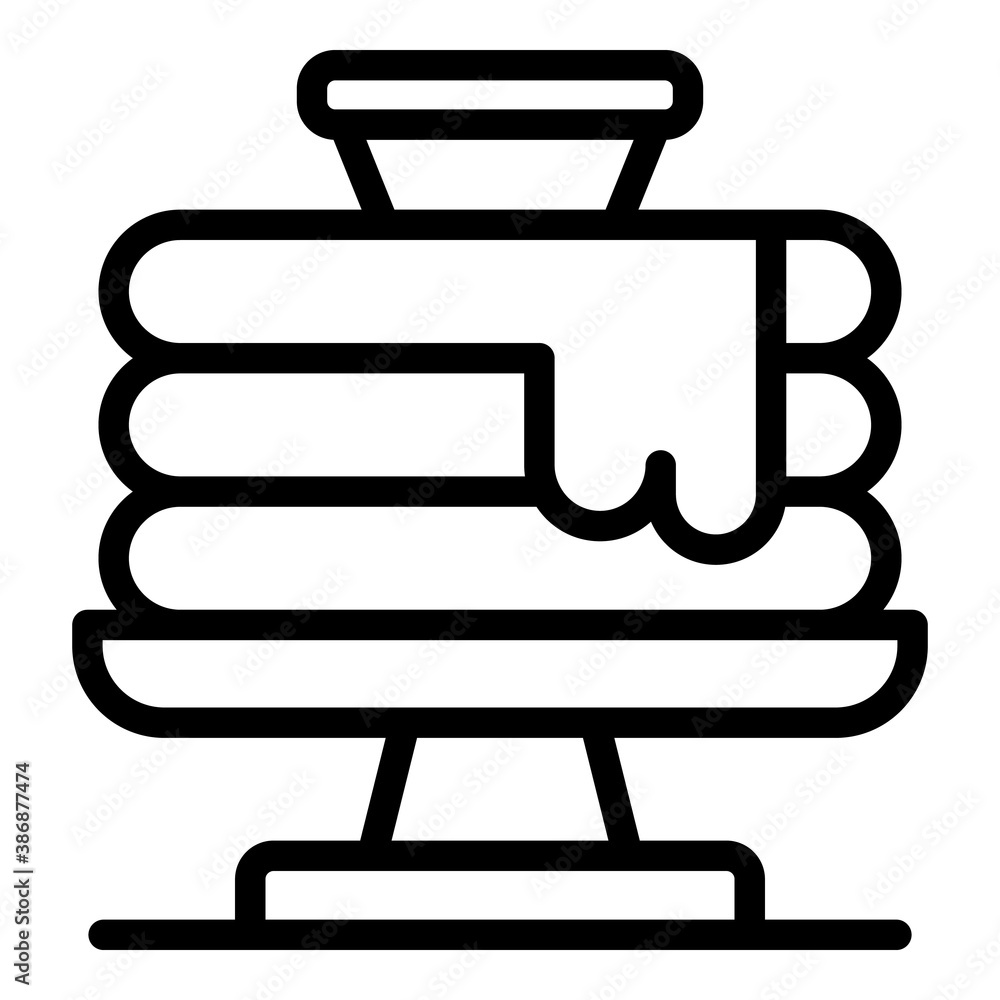 Poster pancakes stack icon. outline pancakes stack vector icon for web design isolated on white background