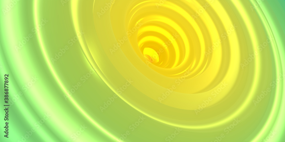 Poster abstract colored background from gradient rings.3d rendering