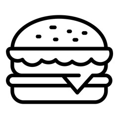 Hamburger icon. Outline hamburger vector icon for web design isolated on white background