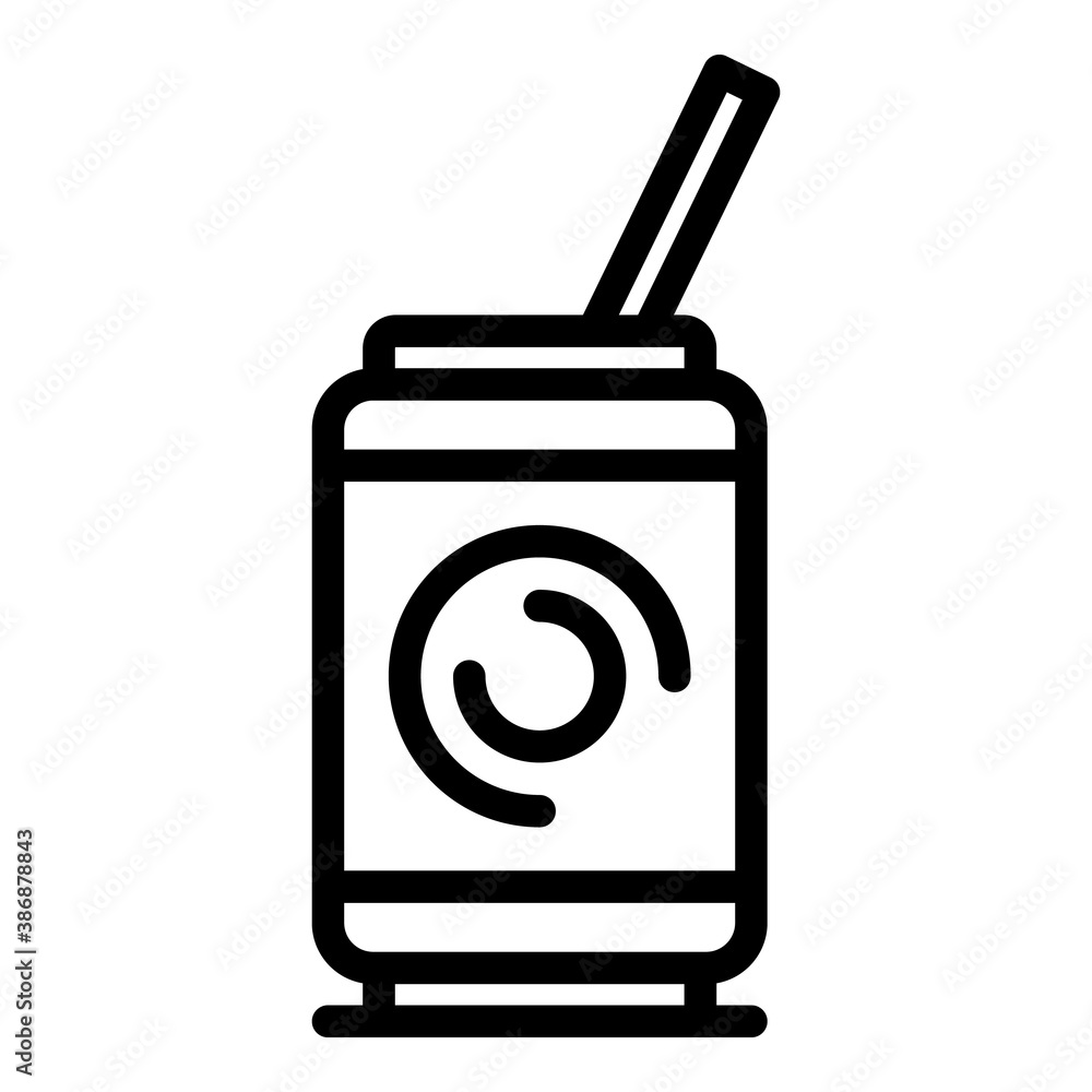 Poster soda icon. outline soda vector icon for web design isolated on white background
