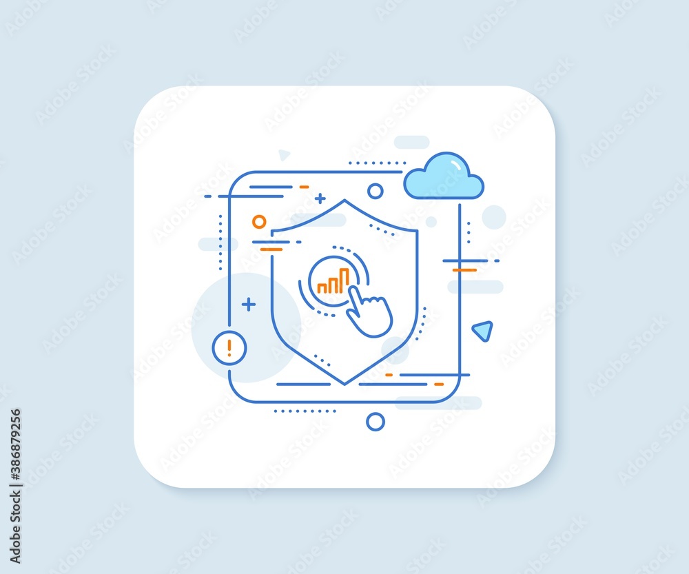 Poster statistics line icon. abstract vector button. column chart sign. growth graph diagram symbol. graph 