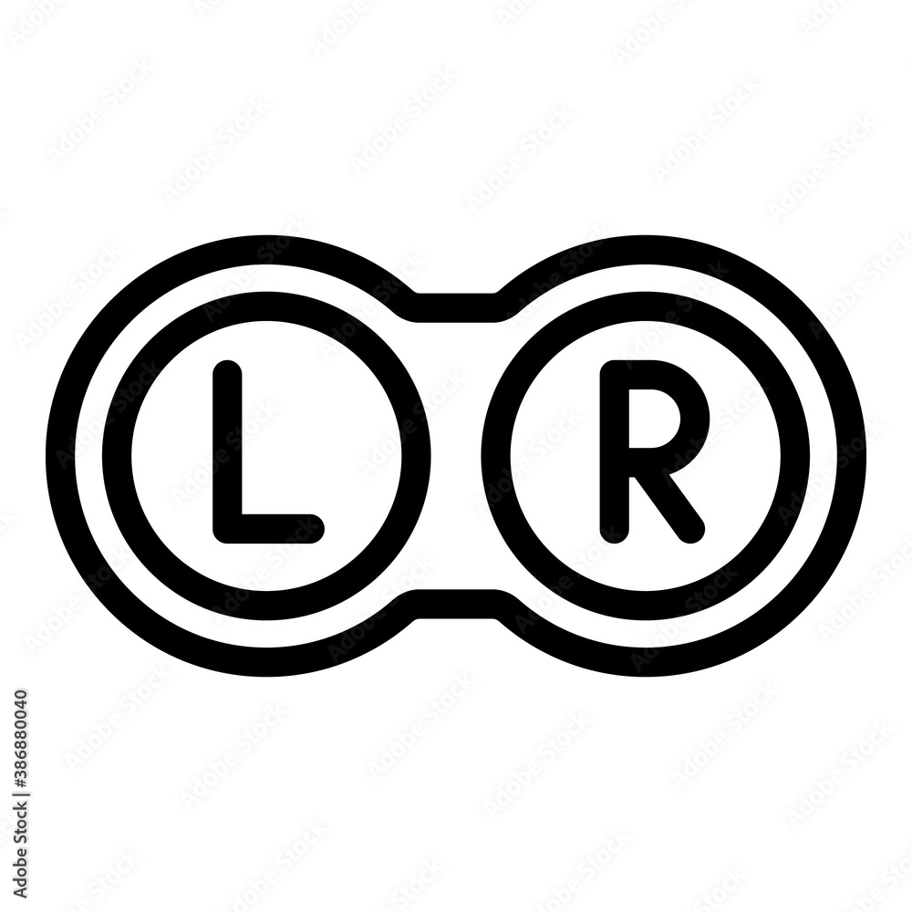Poster optical test icon. outline optical test vector icon for web design isolated on white background