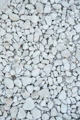 Pile of building material gravel
