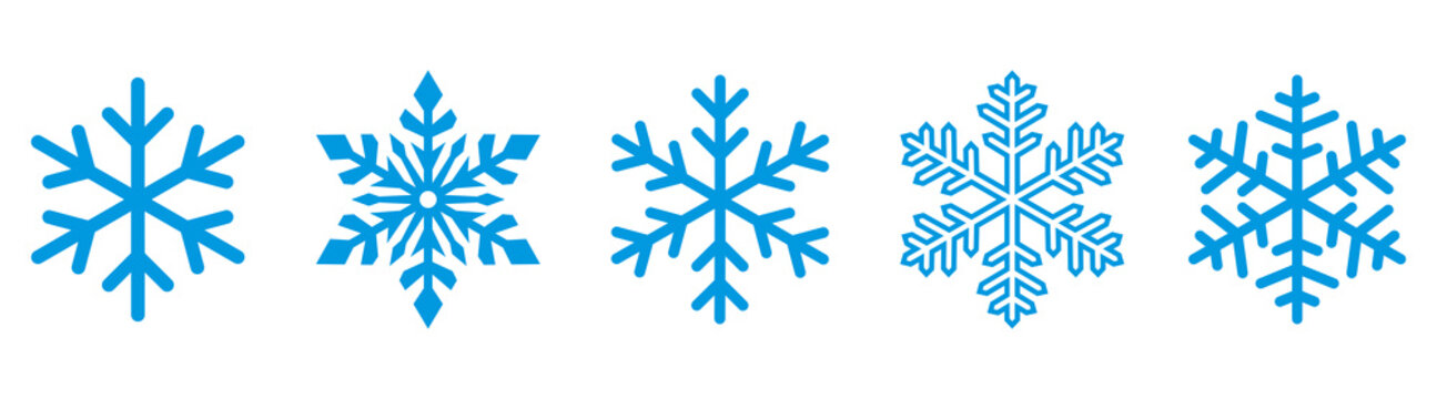 Snowflake Set. Snowflake Symbols. Snowflake Icon. Snow Icon. Vector Illustrator