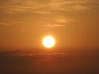 雲と空と夕陽