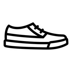 Man sneakers icon. Outline man sneakers vector icon for web design isolated on white background