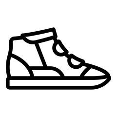 Winter sneakers icon. Outline winter sneakers vector icon for web design isolated on white background