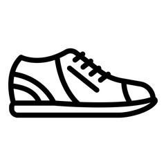 Casual sneakers icon. Outline casual sneakers vector icon for web design isolated on white background