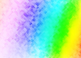 Light Multicolor, Rainbow vector template with crystals, rectangles.