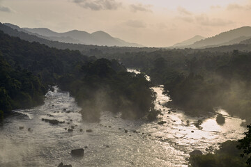 photography of a waterfall in india