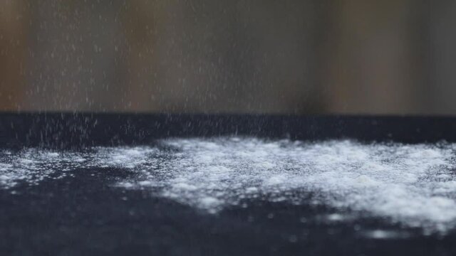 Dust and Debris, SLO MO DS Pouring the flour. High quality FullHD footage