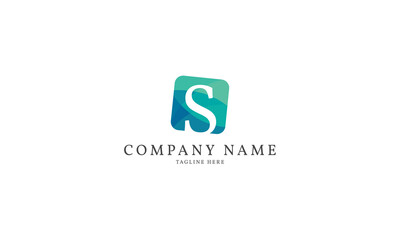 letter S modern square logo template