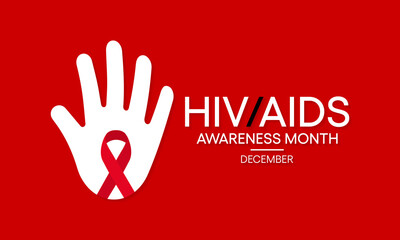 Obraz premium Vector illustration on the theme of HIV AIDS awareness month observed each year during December.