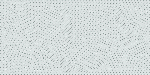 Light gray technology background. White perforated surface with waves texture. Vector EPS10