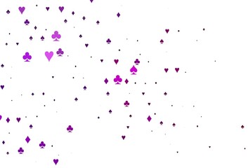 Light Purple vector cover with symbols of gamble.