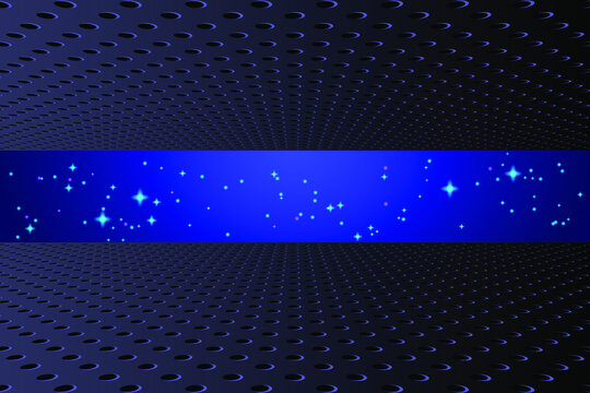 Dark futuristic background. Perspective space and night sky with stars. EPS10 © Arndale