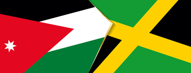 Jordan and Jamaica flags, two vector flags.
