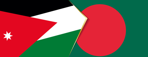 Jordan and Bangladesh flags, two vector flags.