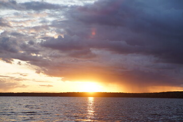 sunset over the sea