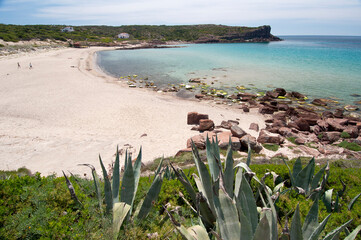 Cala dello Spalmatore, La Caletta beach, Carloforte, St Pietro Island, Sulcis Iglesiente, Carbonia...