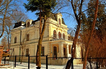 Nałęczów, Uzdrowisko, Sanatorium, Park, Pawilon, Kaczki, Staw,  © woodyd