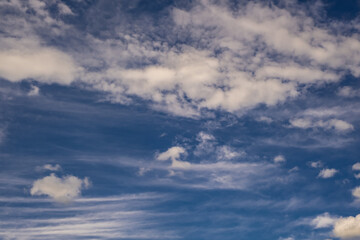 Fototapeta na wymiar blue sky panorama with beautiful clouds